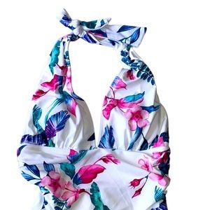 One Piece Floral Swimming Suit